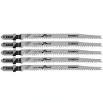 Bosch T308B 5‑Piece 4‑5/8 in. 12 TPI Extra Clean Wood Jig Saw Blades-0