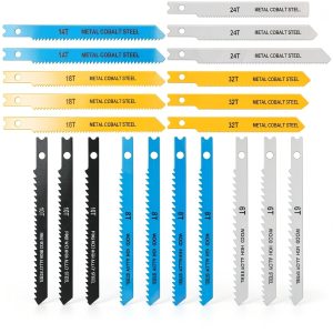 Jig Saw Blade 24PCS Set Carbon Steel U-Shank for Wood Metal Plastic-0