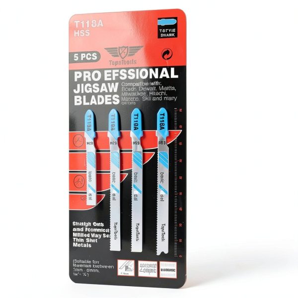 TopsTools 25 Piece 91mm Jigsaw Blades for Metal T118A Universal Kit-3