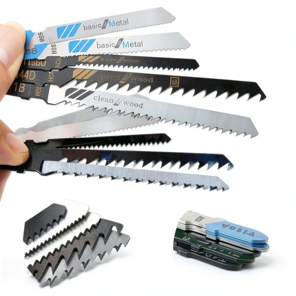 20 Pcs T Shank Jigsaw Blades, Jig Saw Blade Set, Multi-Purpose Jig Saw Blades for Wood, Pruning Plastic Metal Cutting Made with HCS/HSS, Jigsaw Blade, for Most Jig Saw Models-7