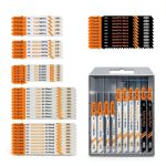 50PCS BGTEC T Shank Jigsaw Blades Set for Wood Plastic Metal Cutting-0