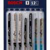 BOSCH U12BC 12-Piece U-Shank Jigsaw Blade Assorted Set Ideal for Thin-Metal Cutting and Wood Applications-1