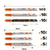 50PCS BGTEC T Shank Jigsaw Blades Set for Wood Plastic Metal Cutting-1