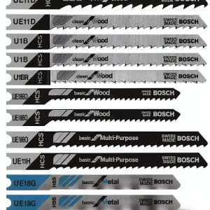 BOSCH U12BC 12-Piece U-Shank Jigsaw Blade Assorted Set Ideal for Thin-Metal Cutting and Wood Applications-0