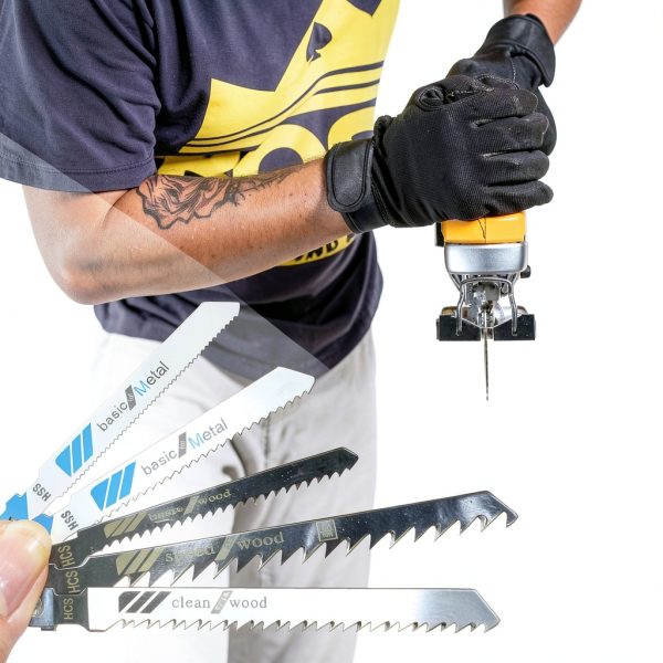 20 Pcs T Shank Jigsaw Blades, Jig Saw Blade Set, Multi-Purpose Jig Saw Blades for Wood, Pruning Plastic Metal Cutting Made with HCS/HSS, Jigsaw Blade, for Most Jig Saw Models-2