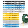 14PCS Universal Jig Saw Blade Set for Wood U-Shank Jig Saw Blade Set Assortment for Wood Plastic and Metal Cutting Jigsaw Blades Fit Vast Majority U Shank Jigsaws, 6T 8T 10T 14T 18T 24T 32T-0
