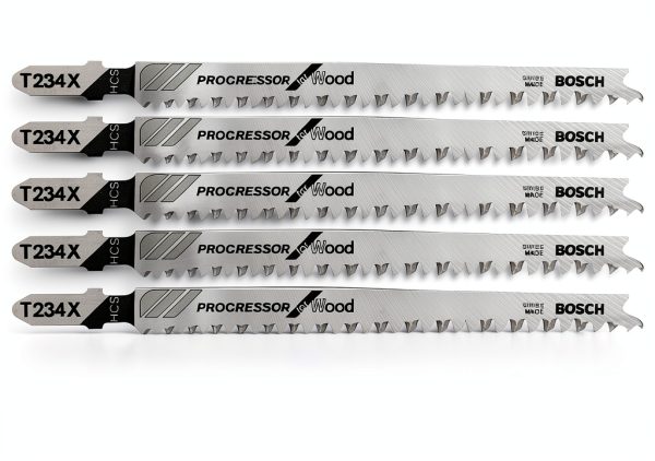 Bosch T234X 5 pc. 4-1/2 in. 8-12 TPI Progressor for Wood T-Shank Jig Saw Blades-0
