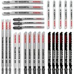 WORKPRO 25-Piece T-Shank Jig Saw Blade Set with Storage Case, Made with HCS/HSS/BIM, Assorted Blades for Wood, Plastic and Metal Cutting-0