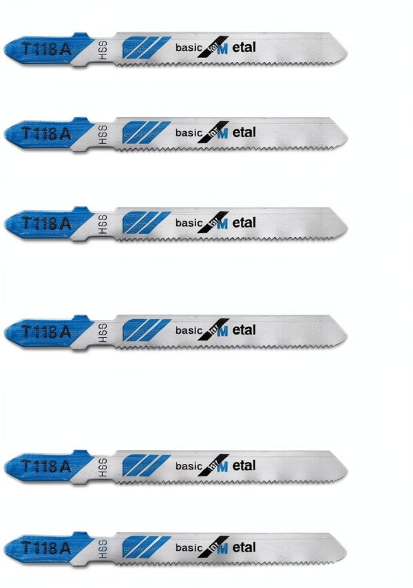 TAROSE 10-Piece T118A 3 Inch 21 TPI Assorted T-Shank Jig Saw Blades Set for Cutting Metal-0